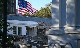 Photos: Part of White House demolished for Trump ballroom construction