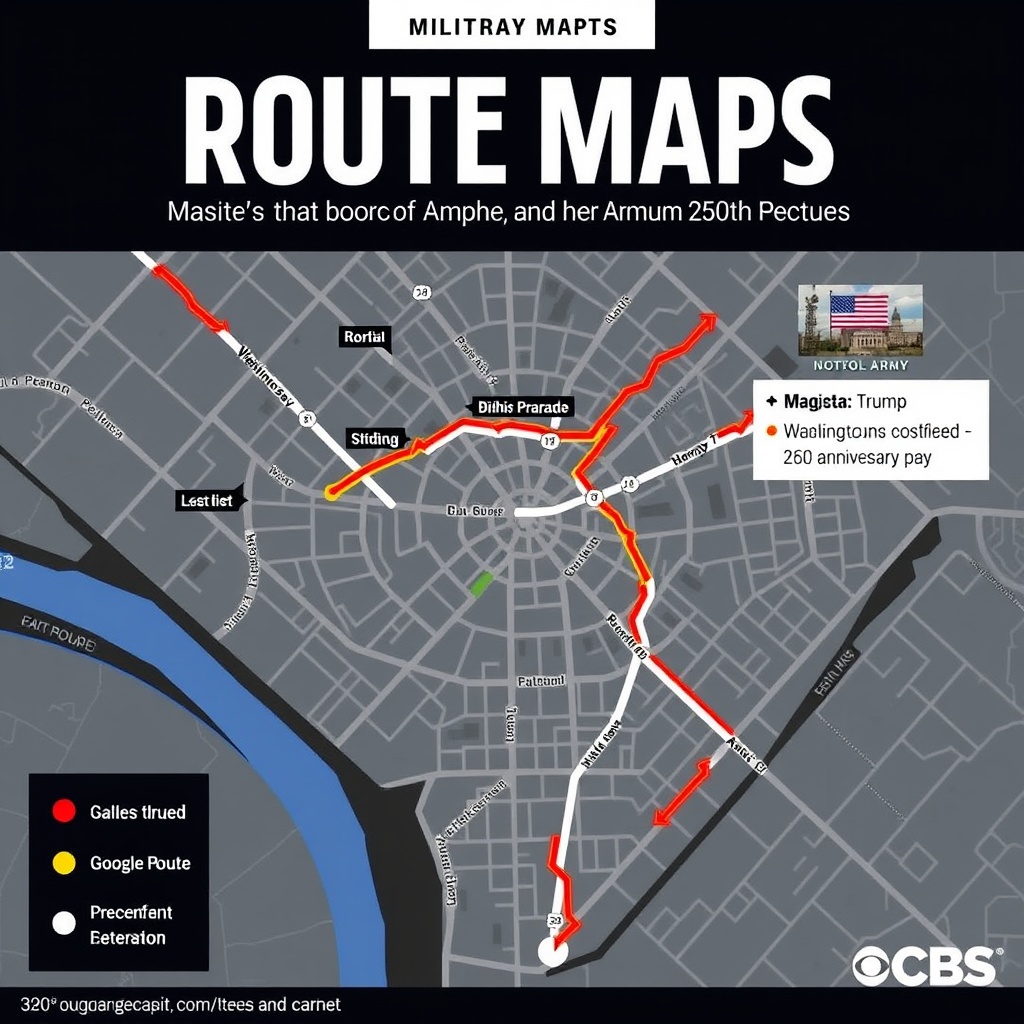 See D.C. route maps for Trump's military parade celebrating the Army's 250th anniversary